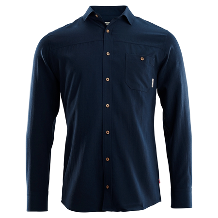 LeisureWool woven woolshirt M's - Navy Blazer L