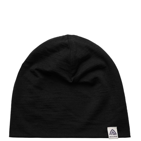LightWool relaxed beanie Jet Black Onesize