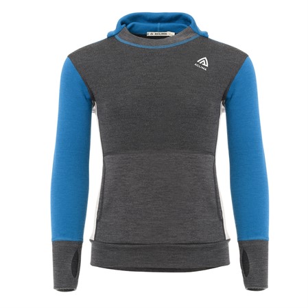 WarmWool hoodsweater Jr Corsair / Marengo / Beige Melange 130