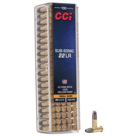 22 LR CCI Subsonic Lead HP 40gr 100/Box