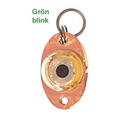 Blinkögat,mini-mini, koppar/grön