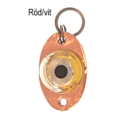 Blinkögat,mini-mini, Koppar m Röd/vit blink