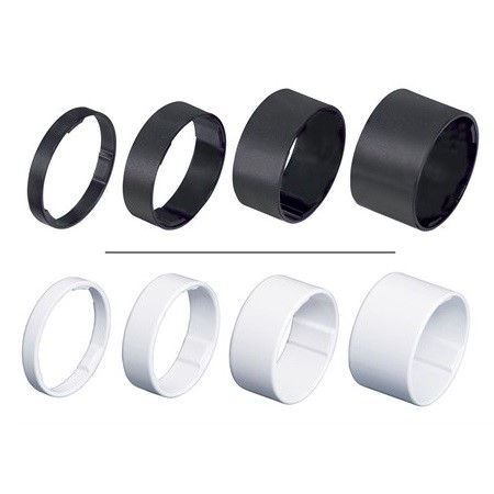 "LightSpace 1.1/8"" alum. svart Set med distansringar"
