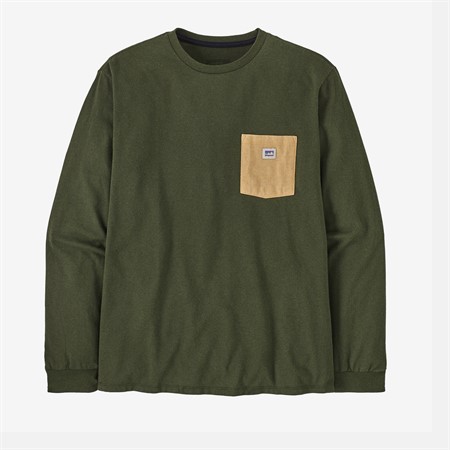 L/S Shop Sticker Pocket Responsibili-Tee