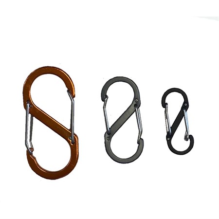 Karbinhake set aluminium 6 stycken mixade färger 6 X 12-pack