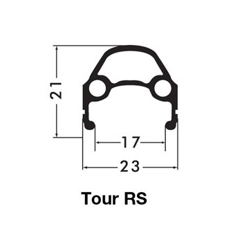 FRAMHJUL 28 (622) RB/NAVD TOUR RS SVART/SILVER