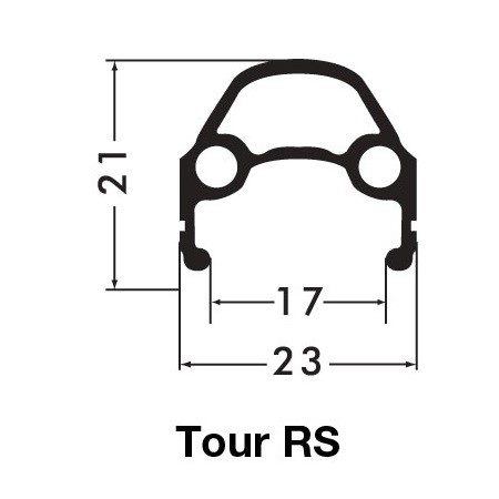 BAKHJUL 28 (622) 3-VXL TOUR RS SVART/SILVER