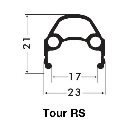 BAKHJUL 28 (622) 7-VXL TOUR RS SVART/SILVER