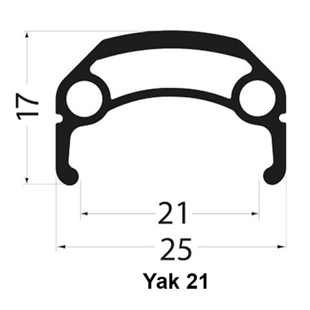 FRAMHJUL 28 (635) YAK SILVER