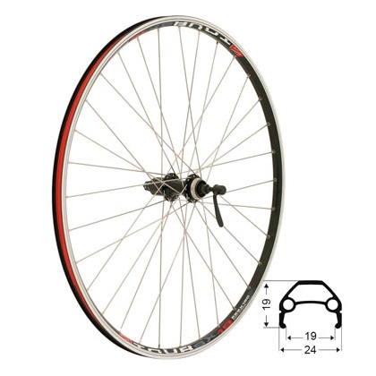 BAKHJUL 28 (622-19)  YAK DISC SVART 32 HÅLS IS