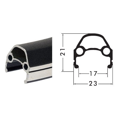 FRAMHJUL 28 (622) NAVD TOUR RS SVART/SILVER 2,4W