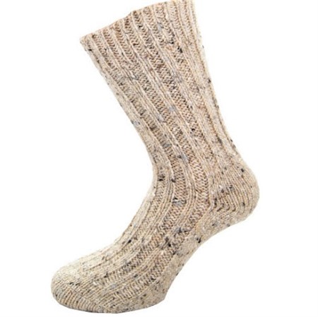 Raggsocka. - Light brown - 37-41 - irländsk ull