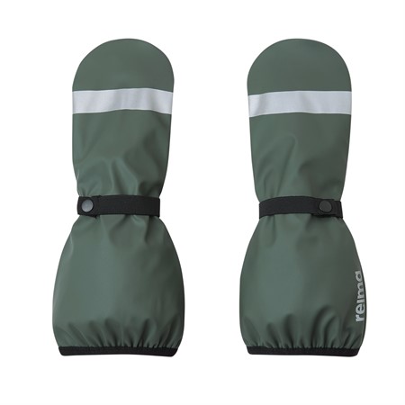 Rain mittens, Puro - Thyme green, strl 2