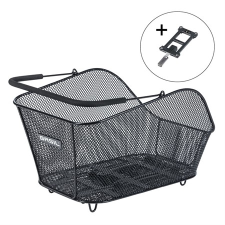 BASIL KORG BAK ICON M SVART MIK INKL ADAPTERPLATTA