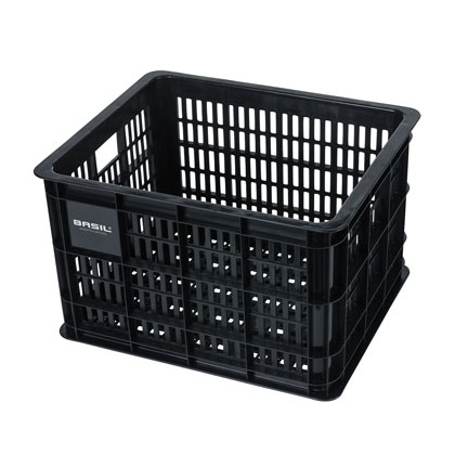 BASIL CRATE PLASTBACK LARGE FÖR PAKETHÅLLARE SVART
