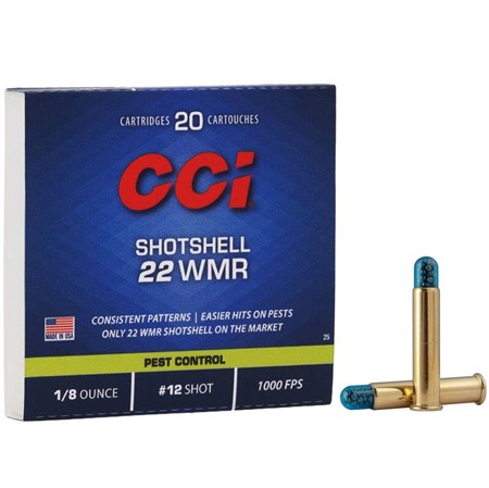 22 LR CCI RIMFIRE SHOTSHELLS PEST CONTROL AMMO 1,9G #12 SHOT 20/BOX