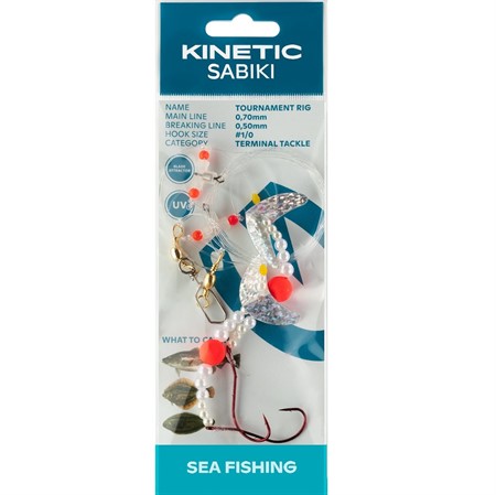 Kinetic Sabiki Tournament #1/0 Pink Pearl/Silver