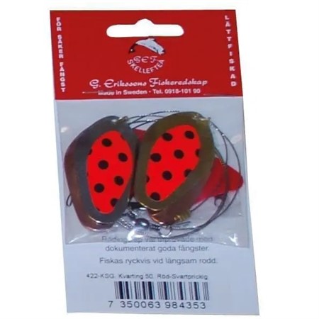 Kvarting 50 Röd-Svartprickig