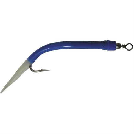 Wiggler Gummi Makk Blå/Lys Rigged #8/0