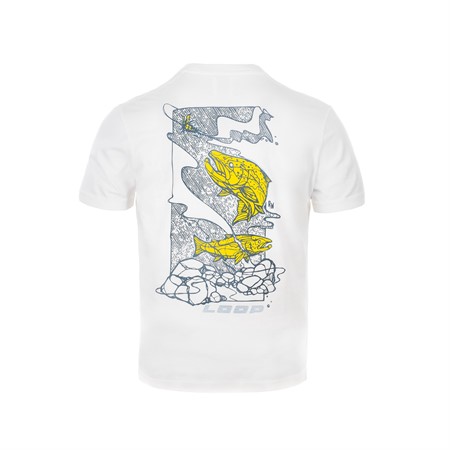 Loop M´s Logo T-Shirt, Atlantic Salmon, Optic White, L