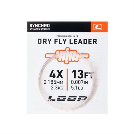 Synchro 13' Dryfly Nylon Leader - 4X 0,185 mm
