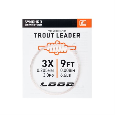 Synchro 9' Nylon Leader - 3X 0,205 mm
